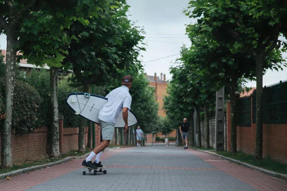 Longboard Surfskate - Cruising 32, White, No Color, large image number 7