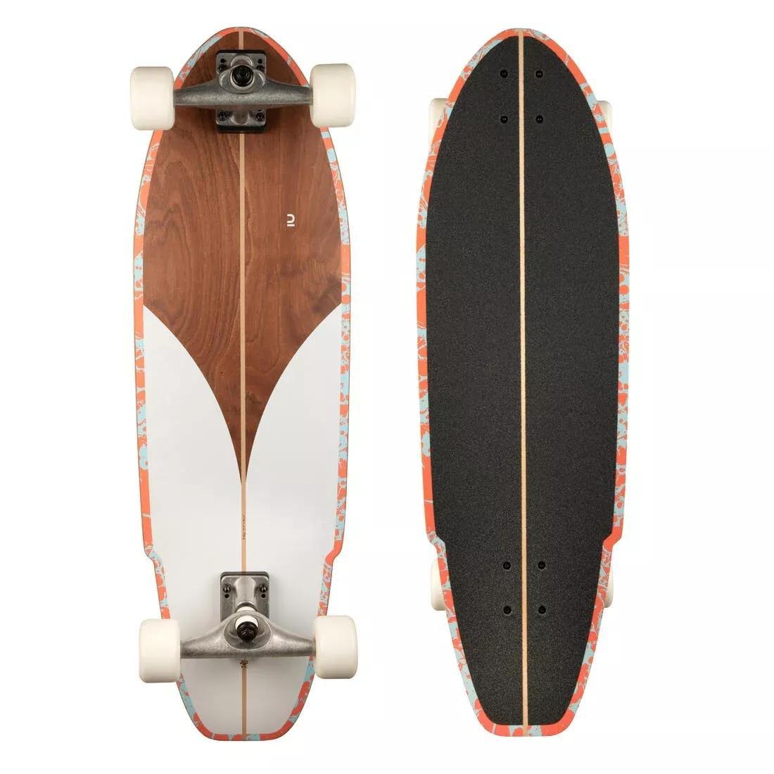 Longboard Surfskate - Cruising 32, White, No Color, large image number 13