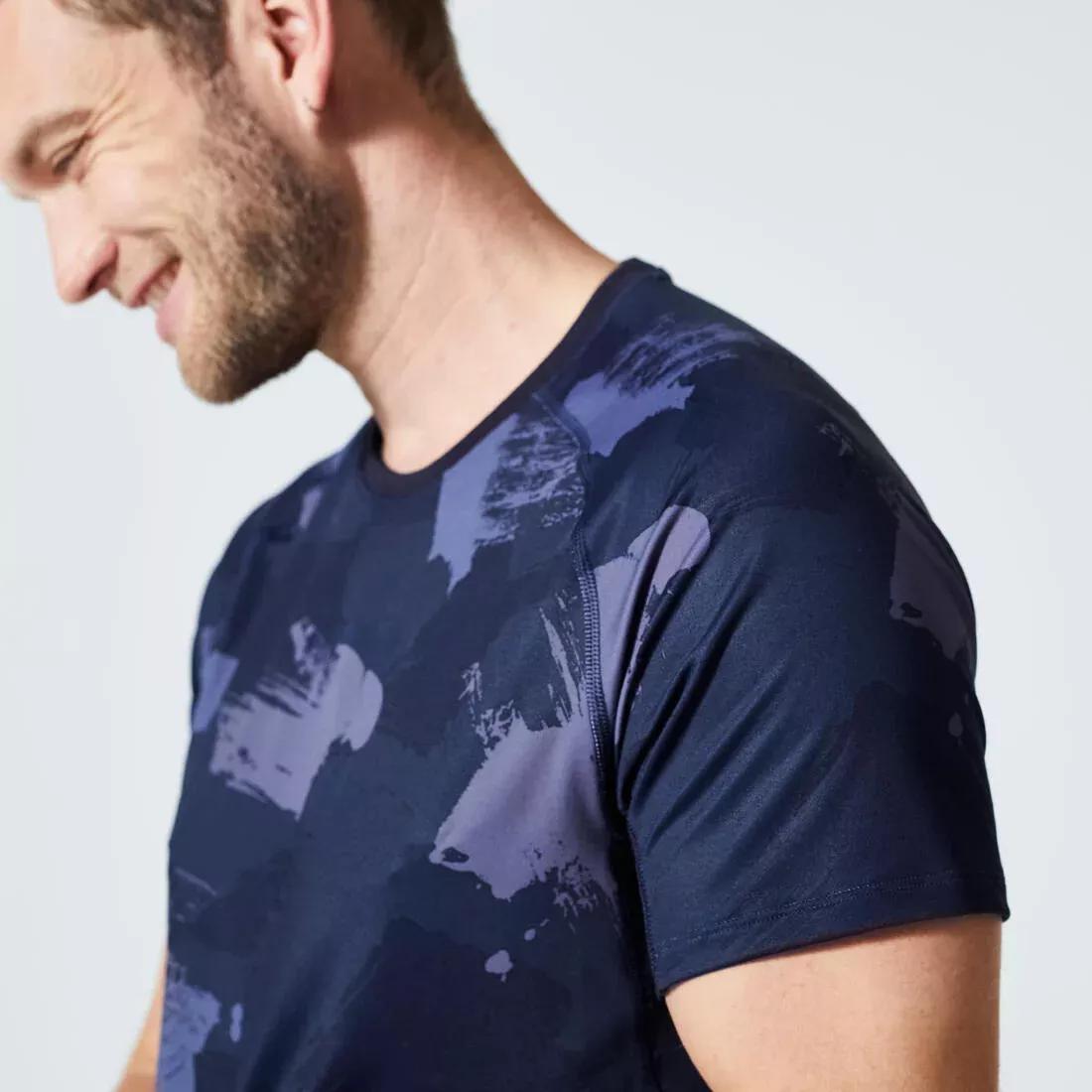 Men Fitness Breathable Essential Crew Neck T-Shirt, Blue, , large image number 7