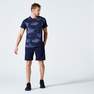 DOMYOS - Men Fitness Breathable Essential Crew Neck T-Shirt, Blue