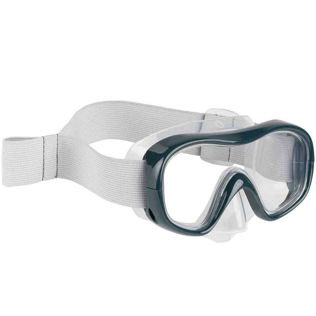 Kids Diving Mask - 100, Grey, No Color, large image number 0