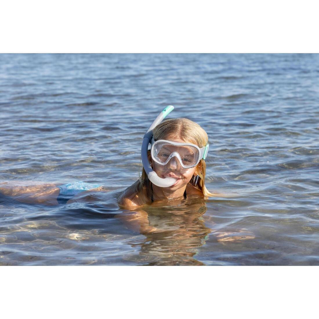 Kids Snorkelling Kit Subea Snorkel Mask - 100, Grey, , large image number 1