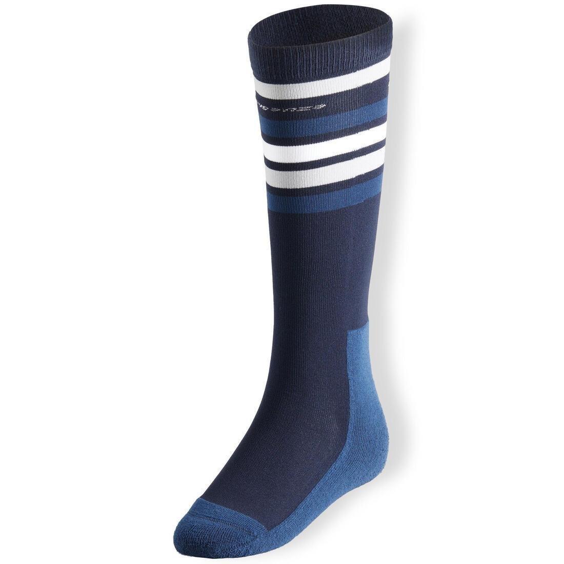 Kids Horse Riding Socks - Sks100 Stripes, Orange, No Color, large image number 12