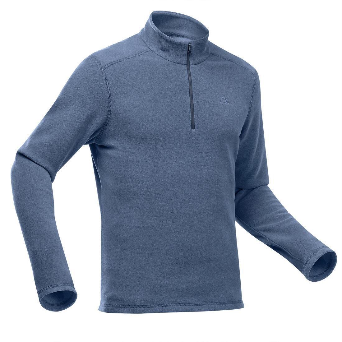 Mens Hiking Fleece - Mh100, Navy, No Color, medium