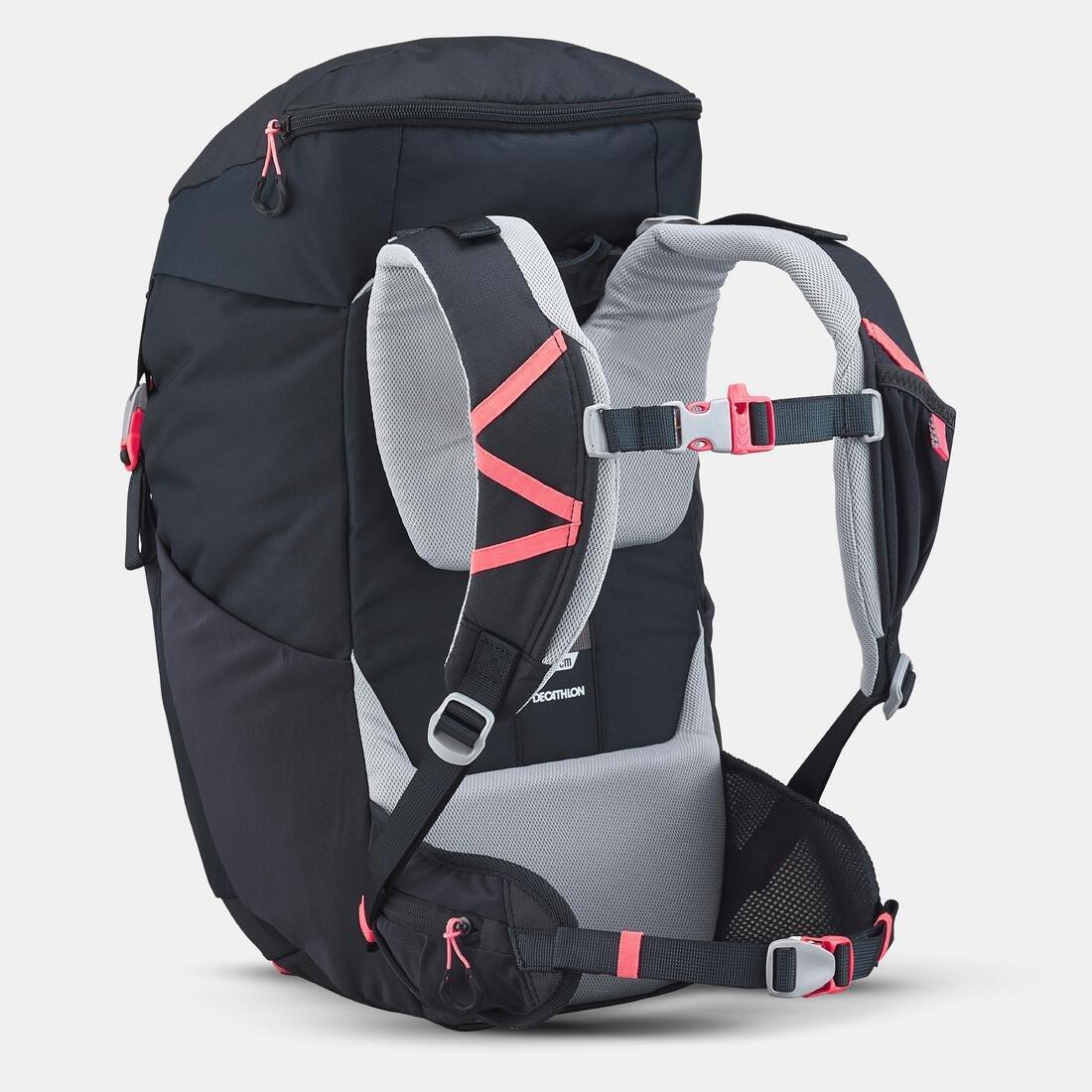 Kids Unisex Hiking Backpack - MH500 Age 7-15 28L, Grey, No Color, large image number 4