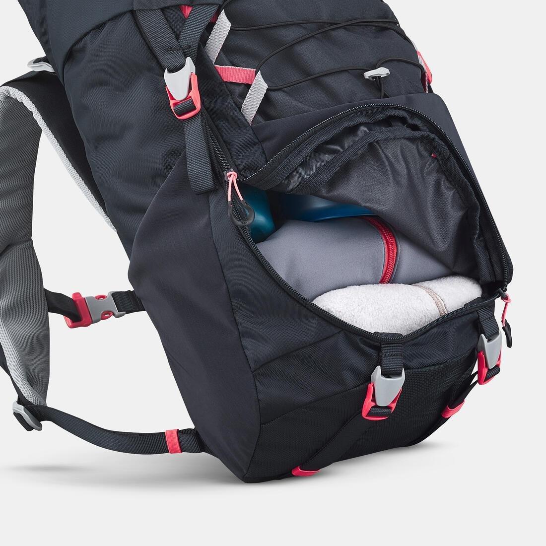 Kids Unisex Hiking Backpack - MH500 Age 7-15 28L, Grey, No Color, large image number 10