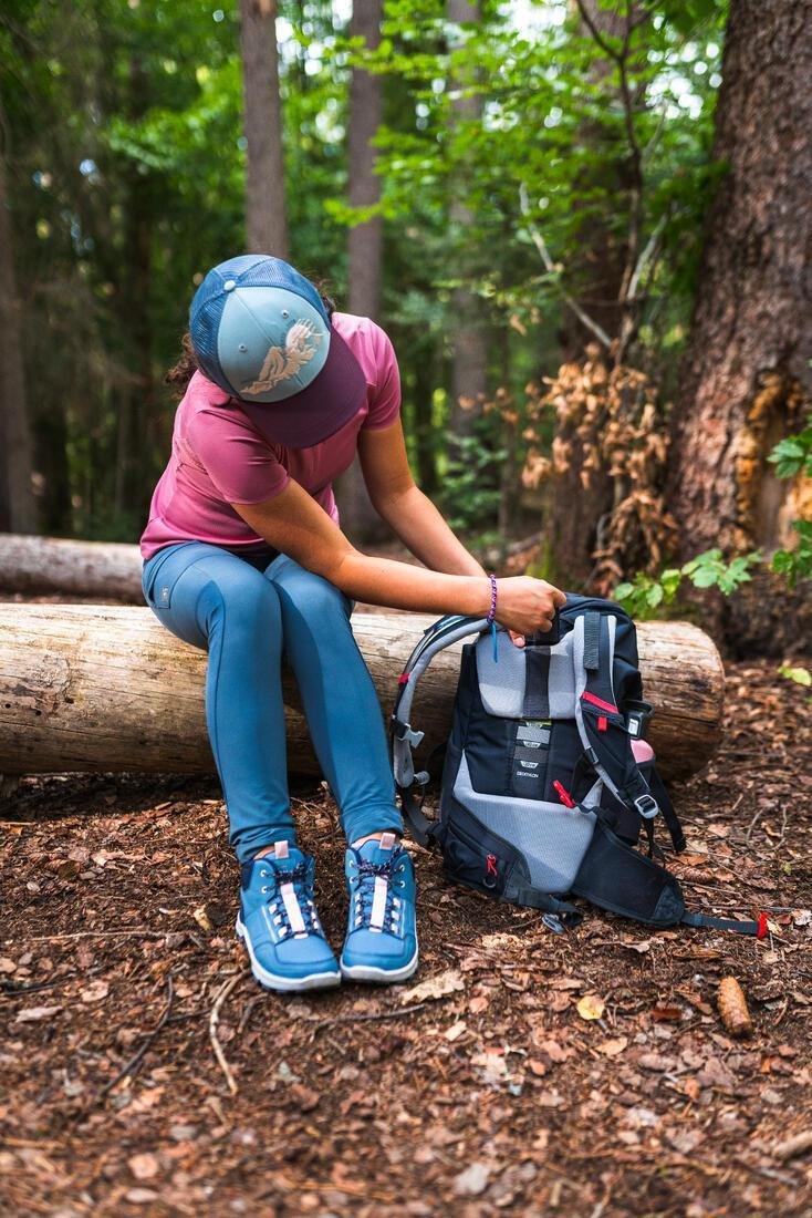 Kids Unisex Hiking Backpack - MH500 Age 7-15 28L, Grey, No Color, large image number 14