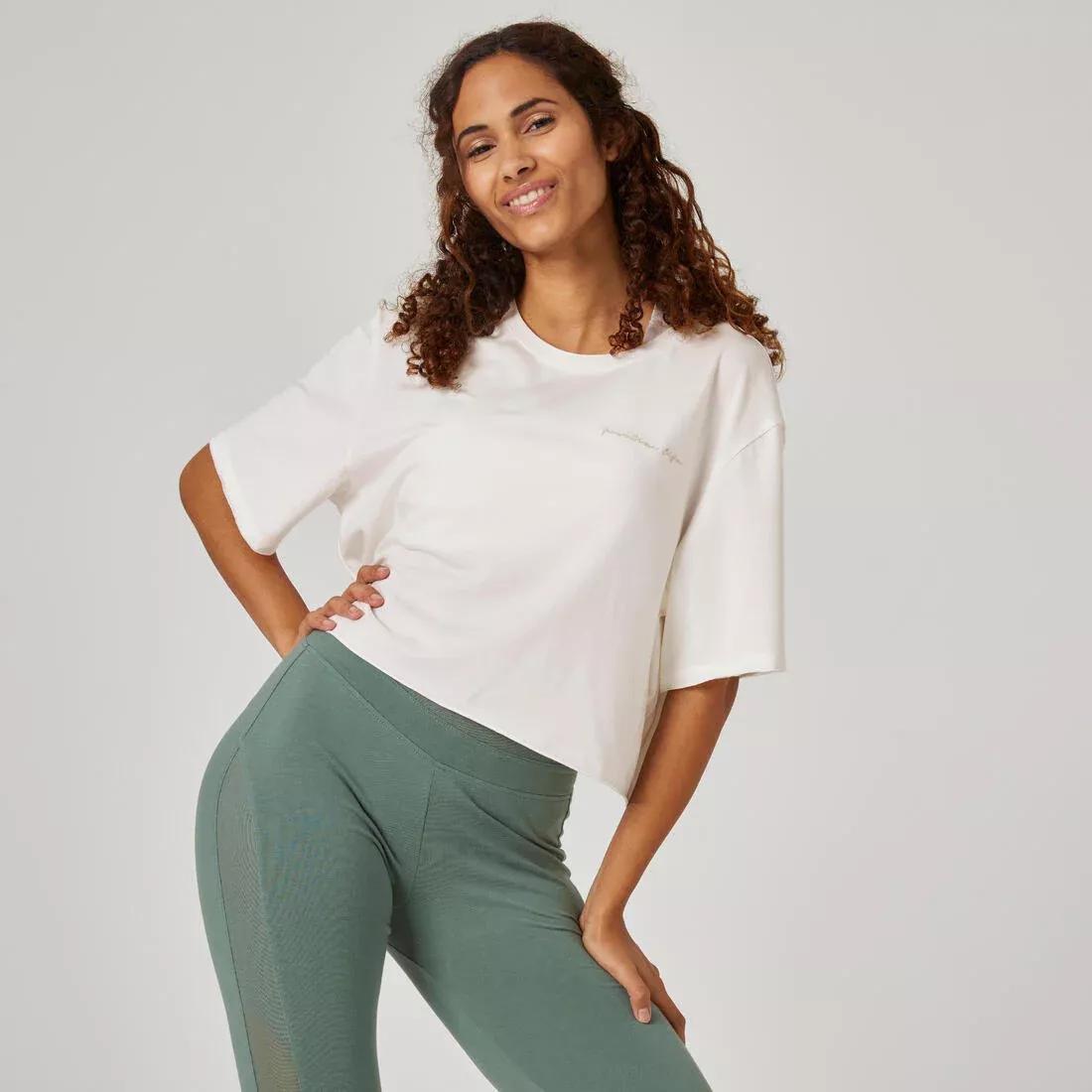Women Tops Cropped T-Shirt, Grey, , large image number 1