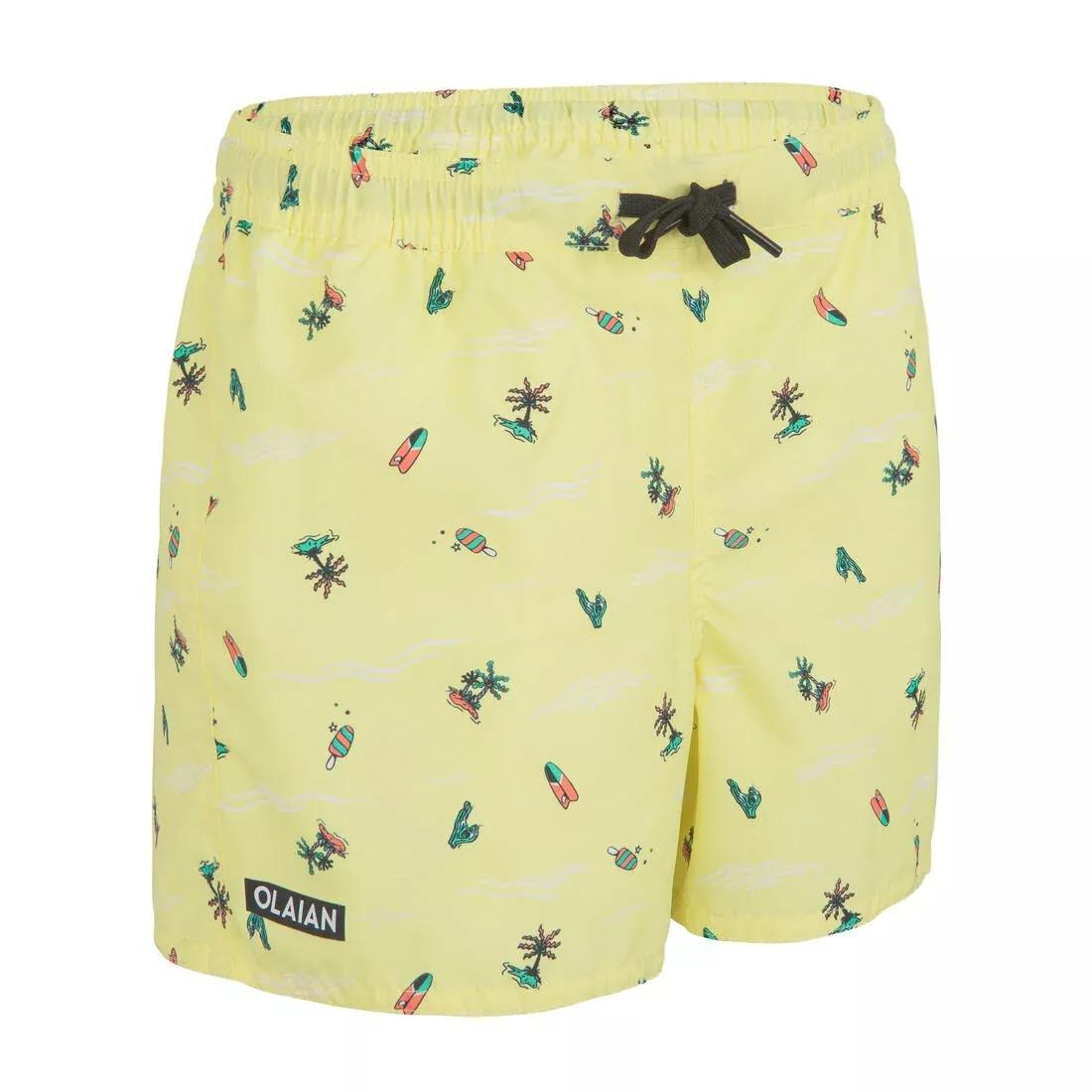 Kids Swim Shorts - 100, Yellow, No Color, large image number 1