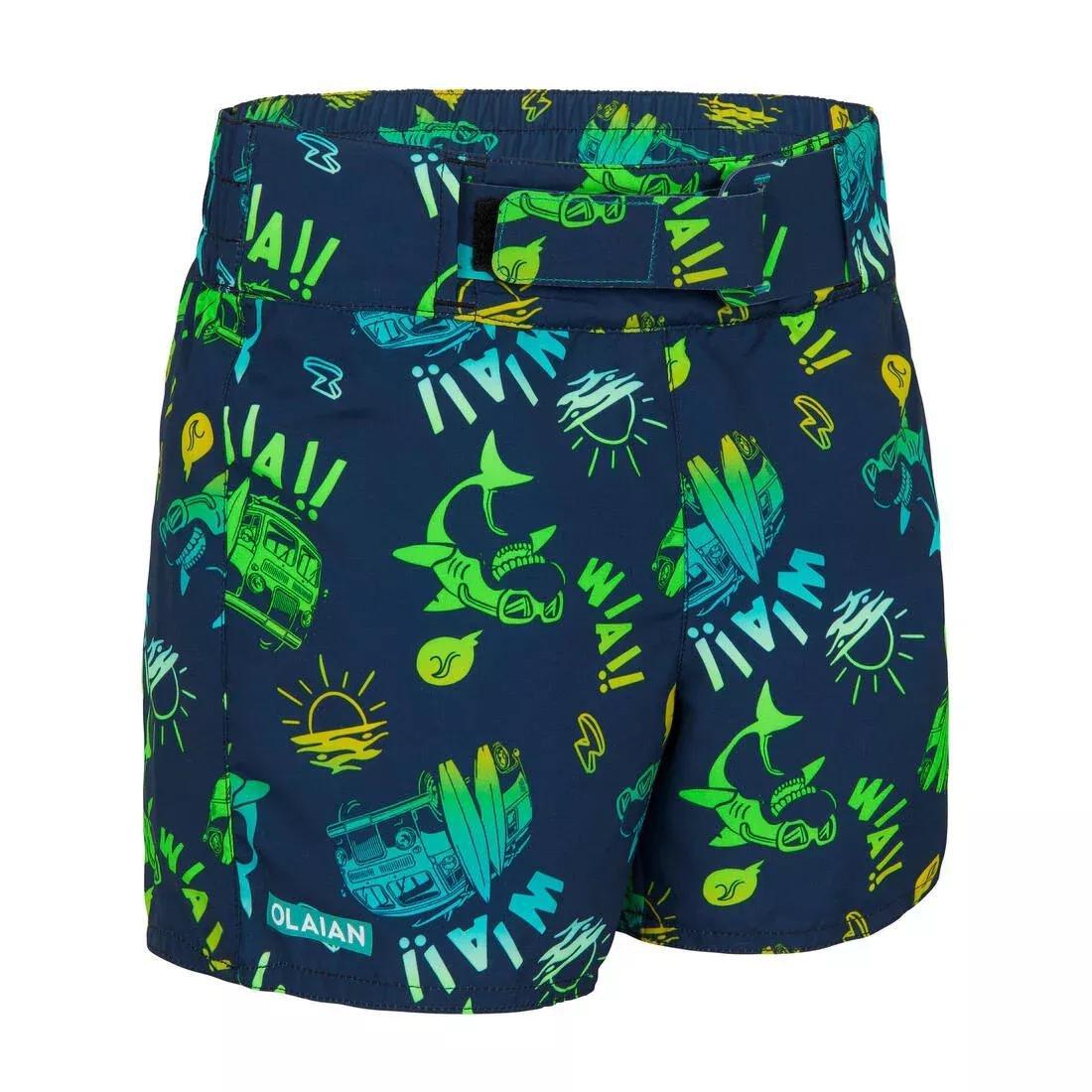 Kids Boys Swimming Shorts, Black, , large image number 1