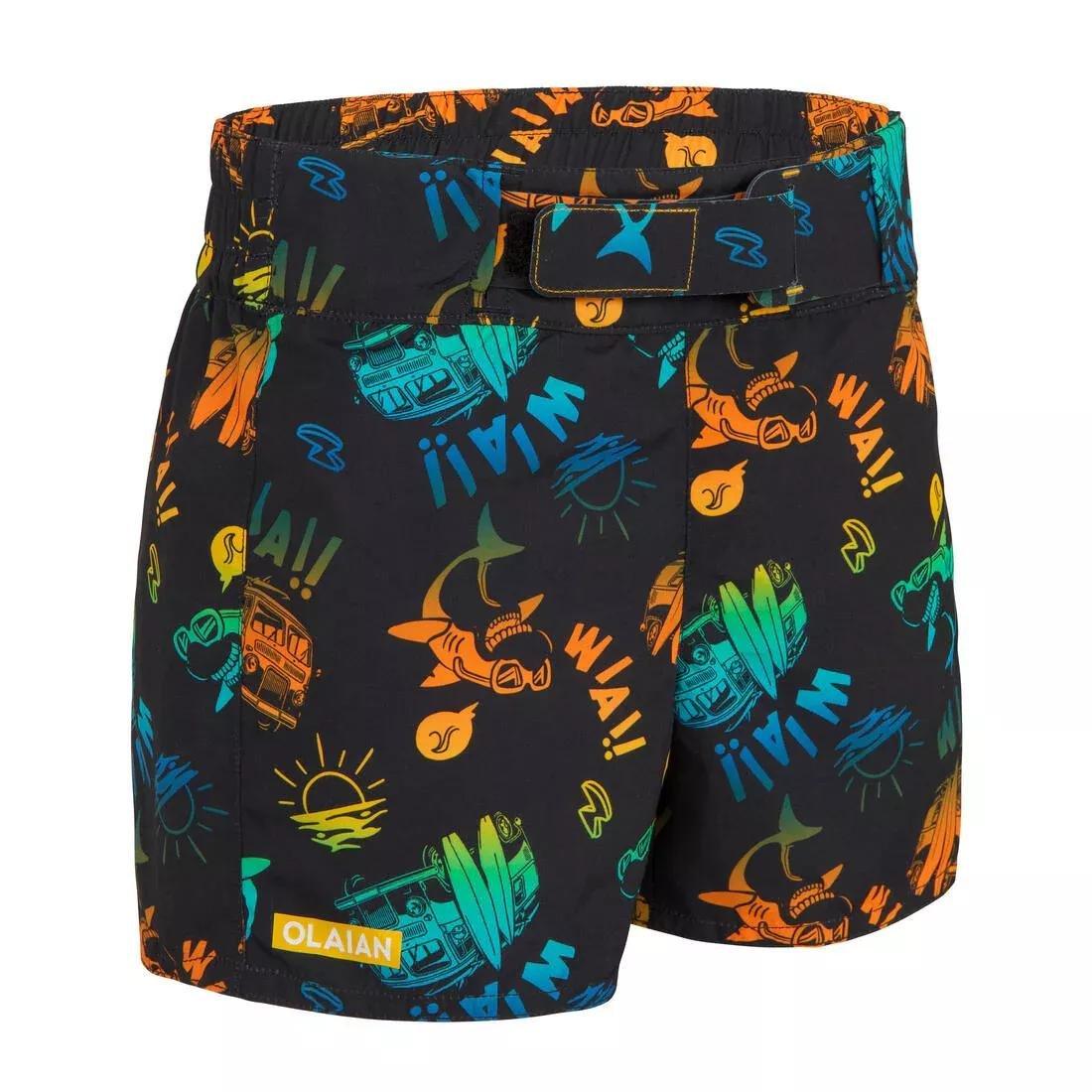 Kids Boys Swimming Shorts, Black, , large image number 9