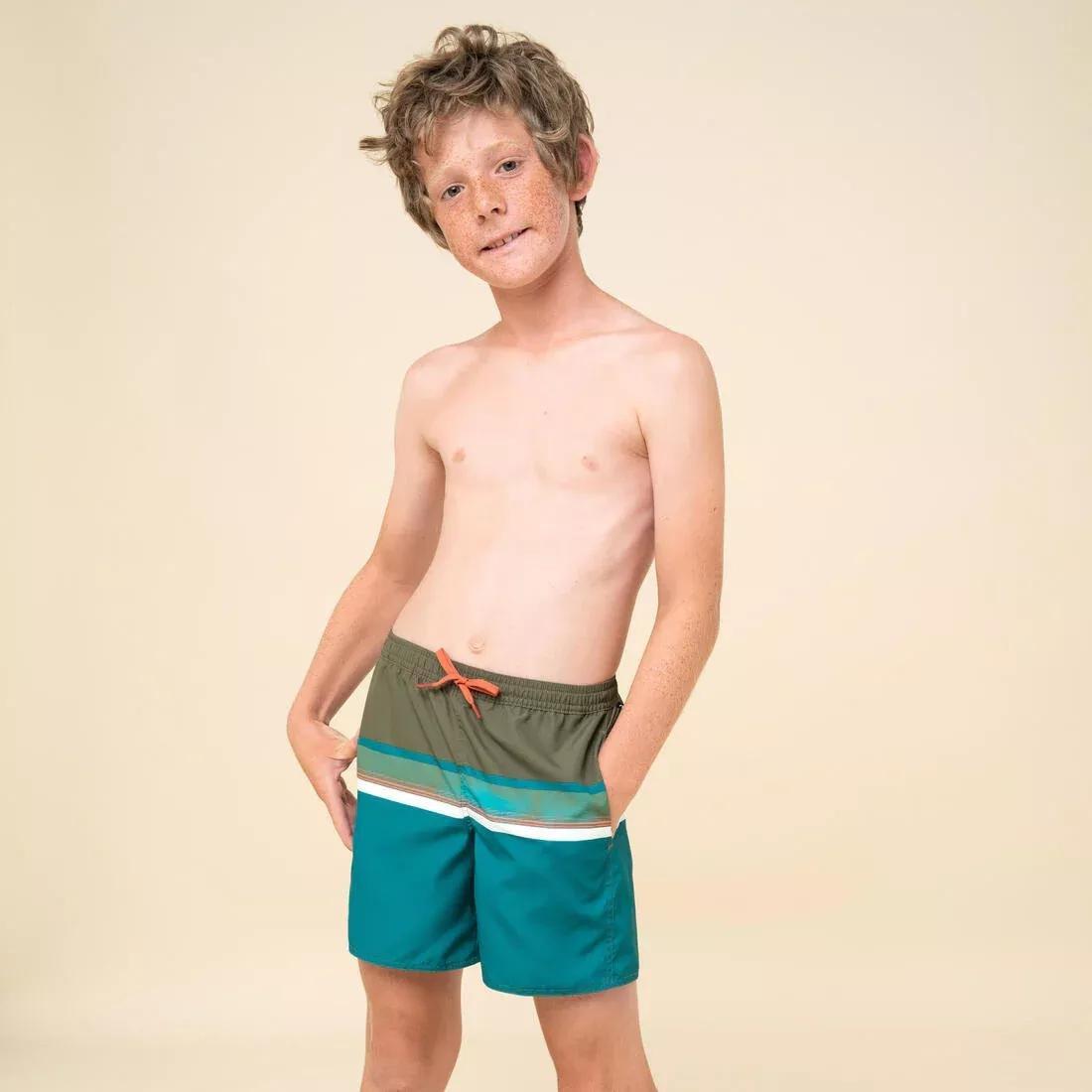 Kids Boys Swim Shorts - Sunset, Navy, , large image number 4