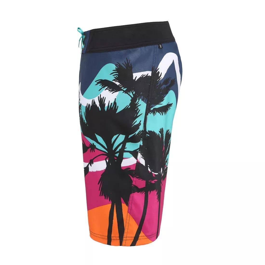 Kids Boys Swim Shorts - Sunset, Navy, No Color, large image number 7