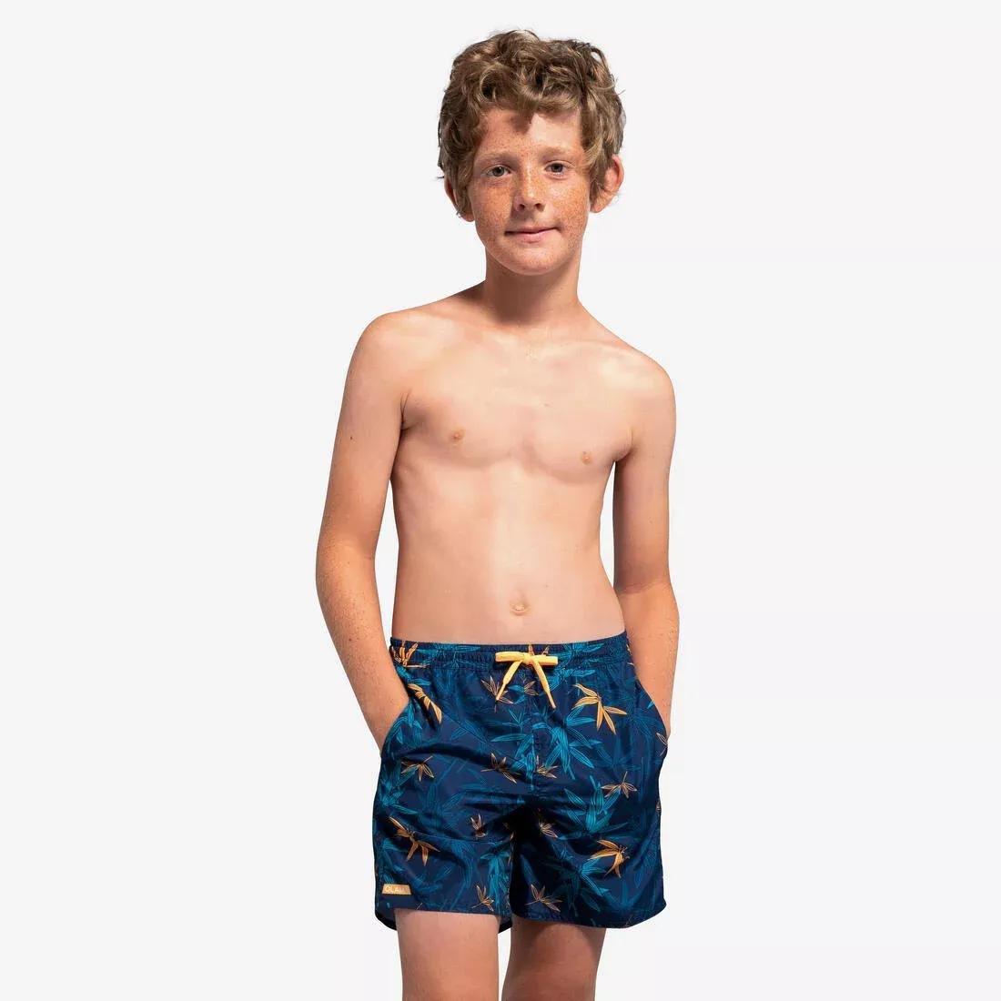 Kids Boys Swim Shorts - Sunset, Black, , large image number 1