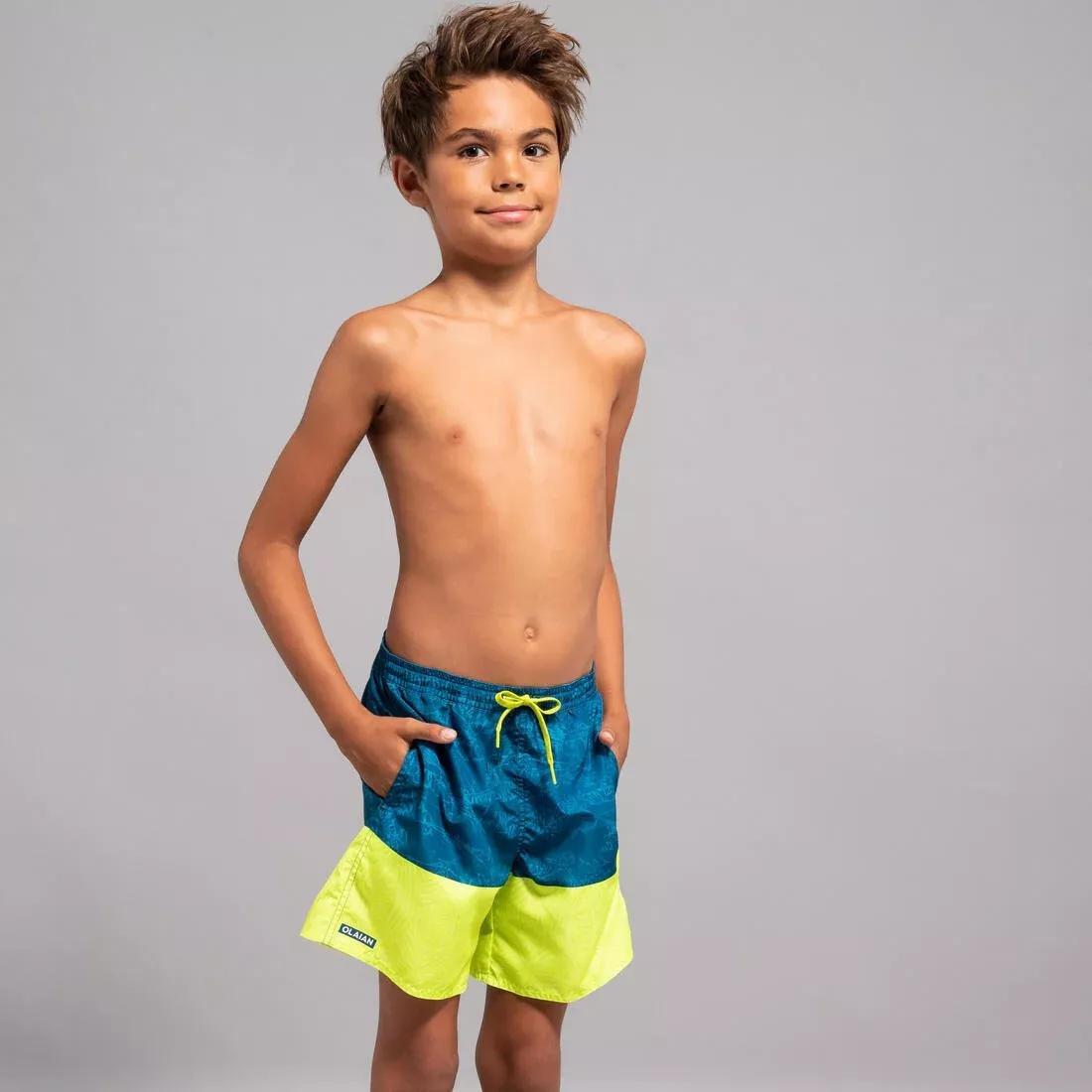 Kids Boys Swim Shorts - Sunset, Black, , large image number 3