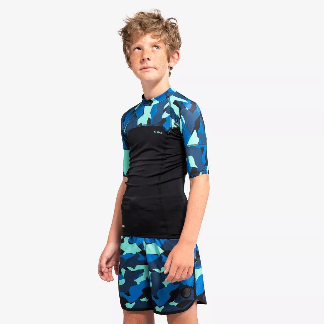 Kids Boys Swim Shorts - 500, Blue, , large image number 0