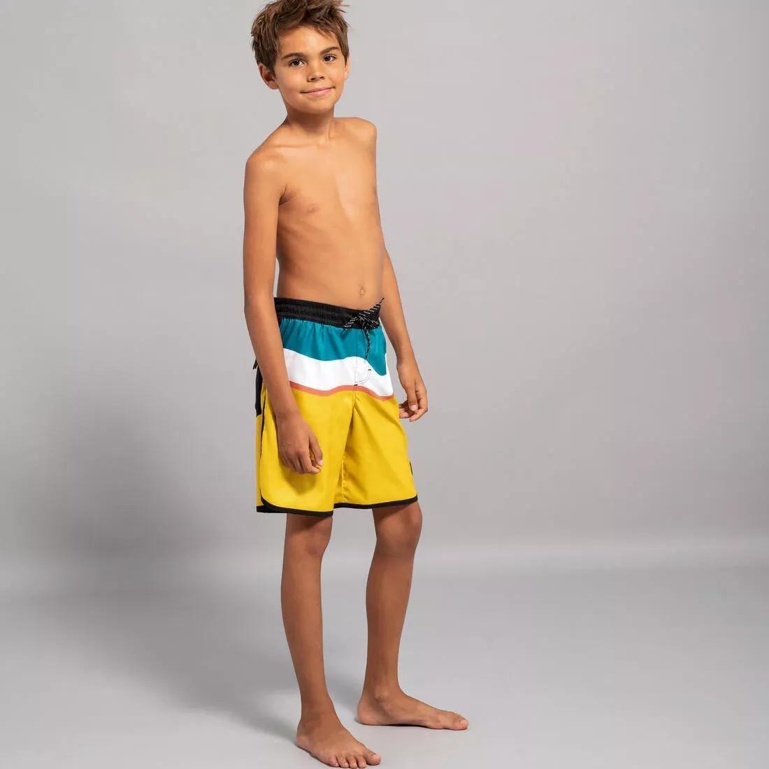 OLAIAN - Kids Boys Swim Shorts - 500, Blue