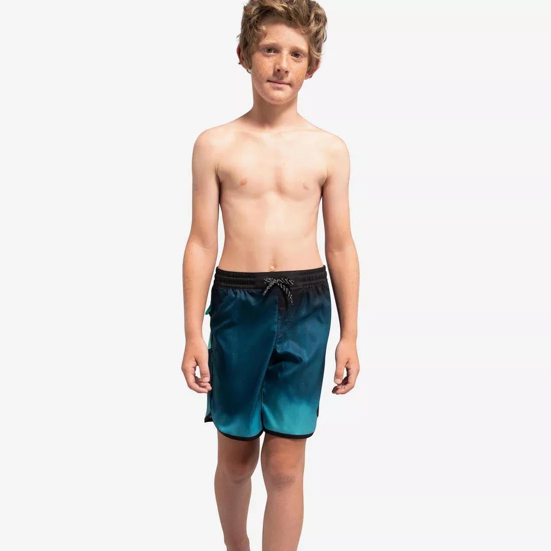 OLAIAN - Kids Boys Swim Shorts - 500, Black