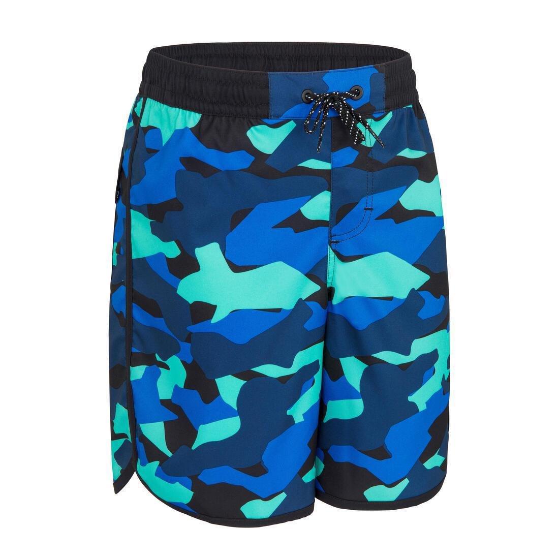 OLAIAN - Kids Boys Swim Shorts - 500, Black