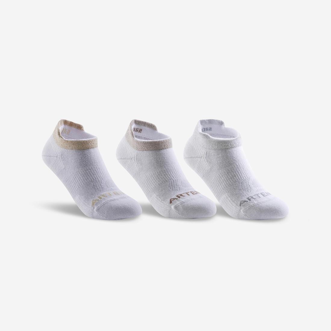 Kids Unisex Low Tennis Socks - Tri-Pack Rs 160, White, , medium
