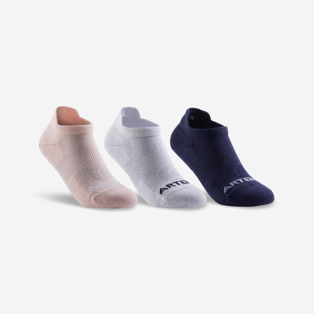 Kids Unisex Low Tennis Socks - Tri-Pack Rs 160, White, , large image number 1