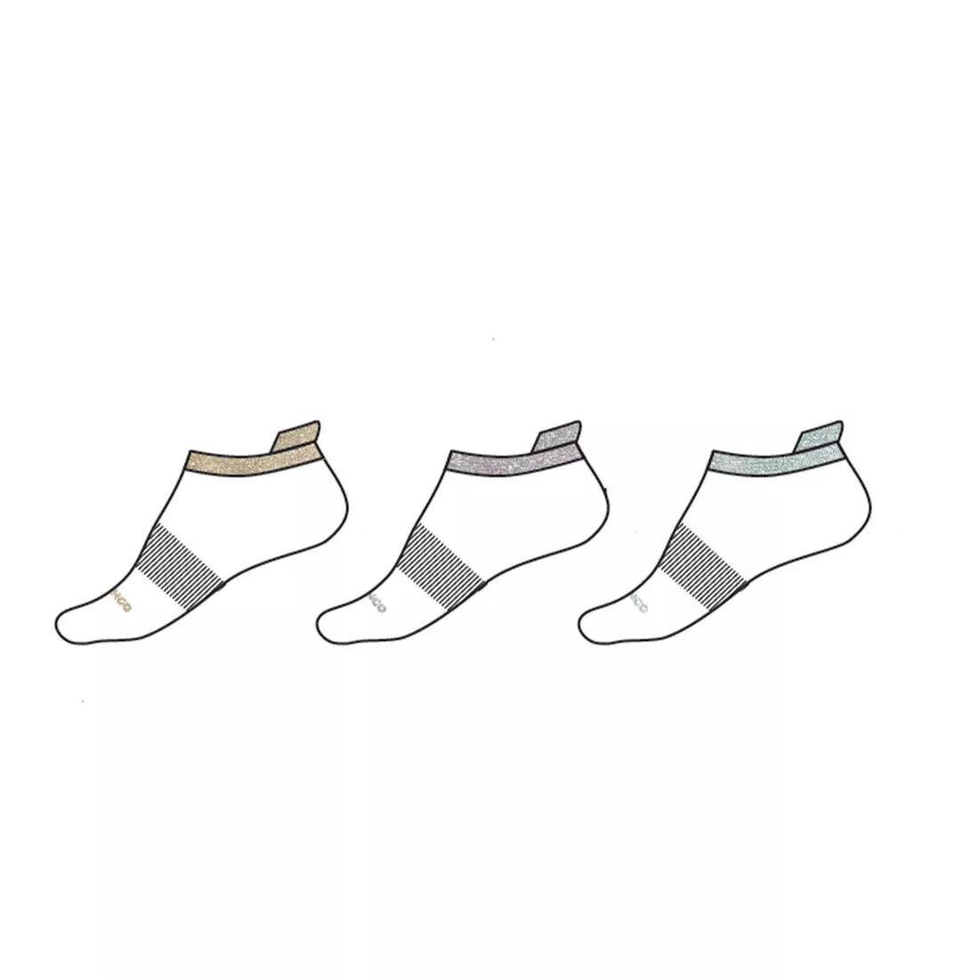 Kids Unisex Low Tennis Socks - Tri-Pack RS160, White, No Color, large image number 7