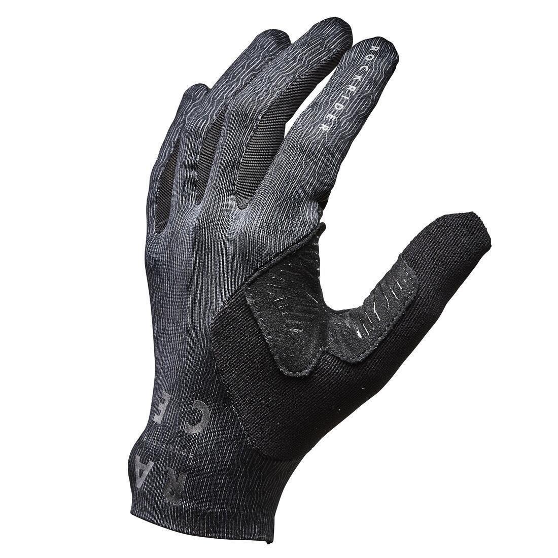 Mens Mountain Bike Gloves - Race Grip, Black, No Color, medium