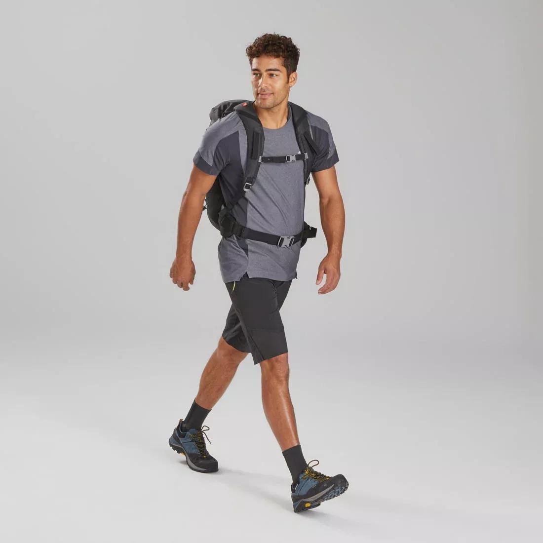 Men's Hiking Synthetic Short-Sleeved T-Shirt  MH500, vermilion red, No Color, large image number 9