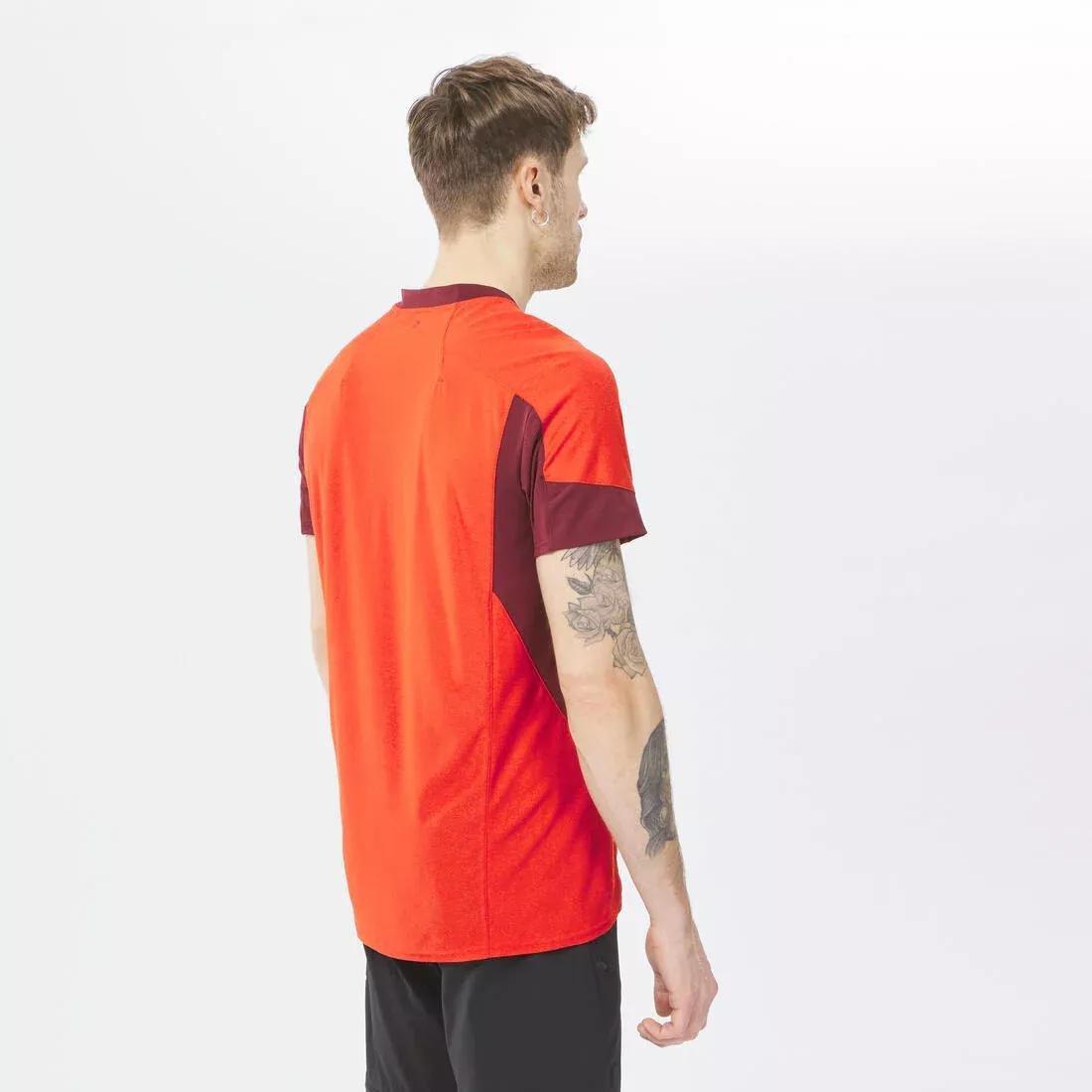 Men's Hiking Synthetic Short-Sleeved T-Shirt  MH500, vermilion red, , large image number 12