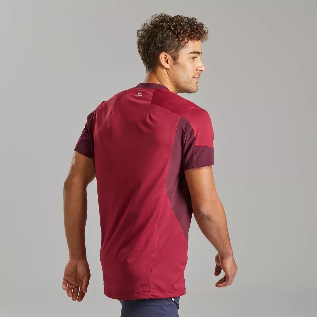 Men's Hiking Synthetic Short-Sleeved T-Shirt  MH500, vermilion red, , large image number 13