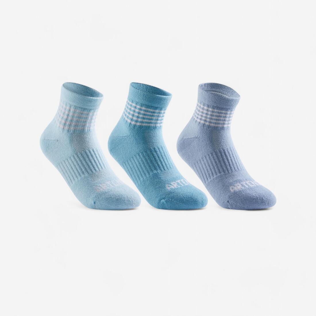 RED Kids' Mid Sports Socks RS 500 Tri-Pack, No Color, large image number 1
