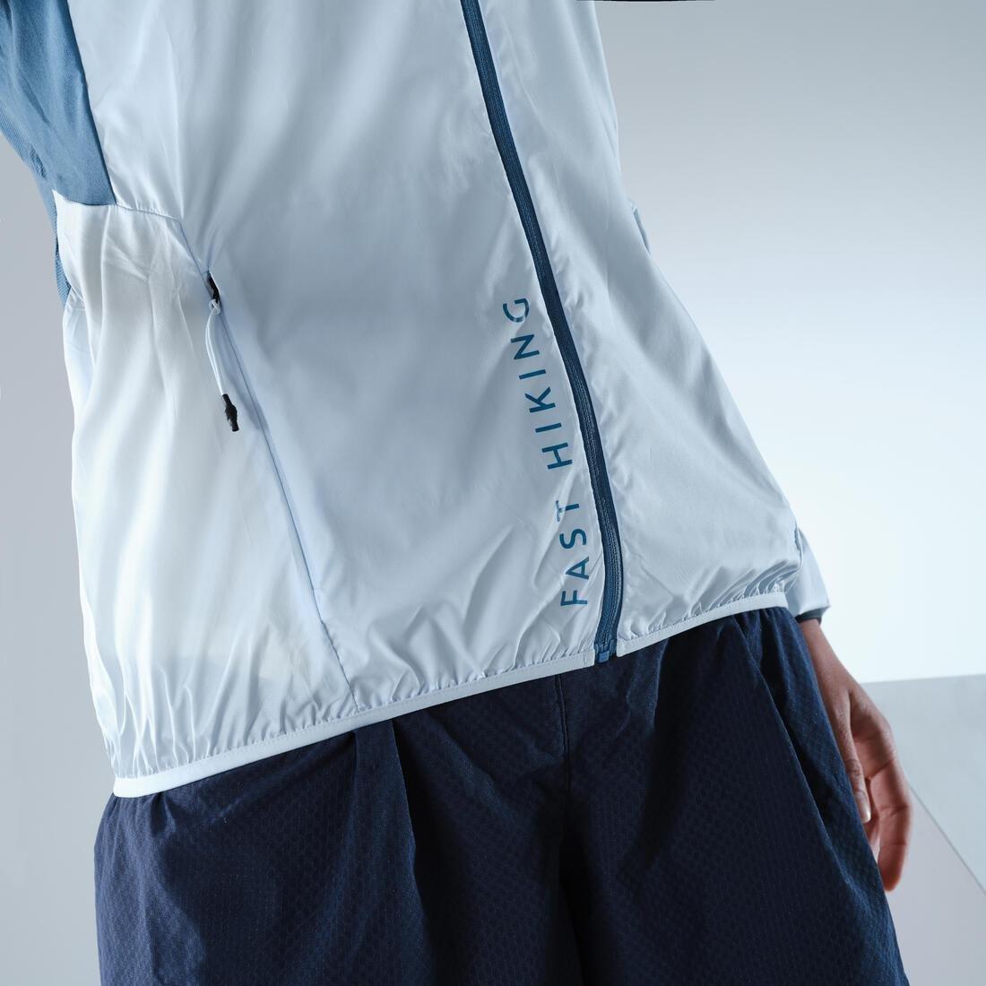 Womens Ultra-Light Fast Hiking - Windbreaker Fh 500, Blue, , large image number 6