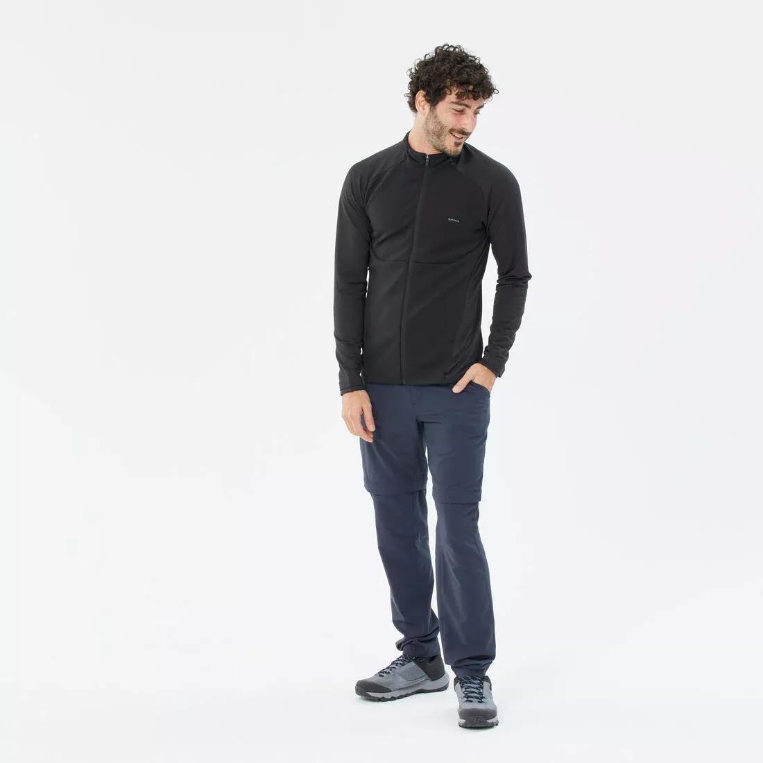 Men's Thin Fleece Jacket, Black, No Color, large image number 3