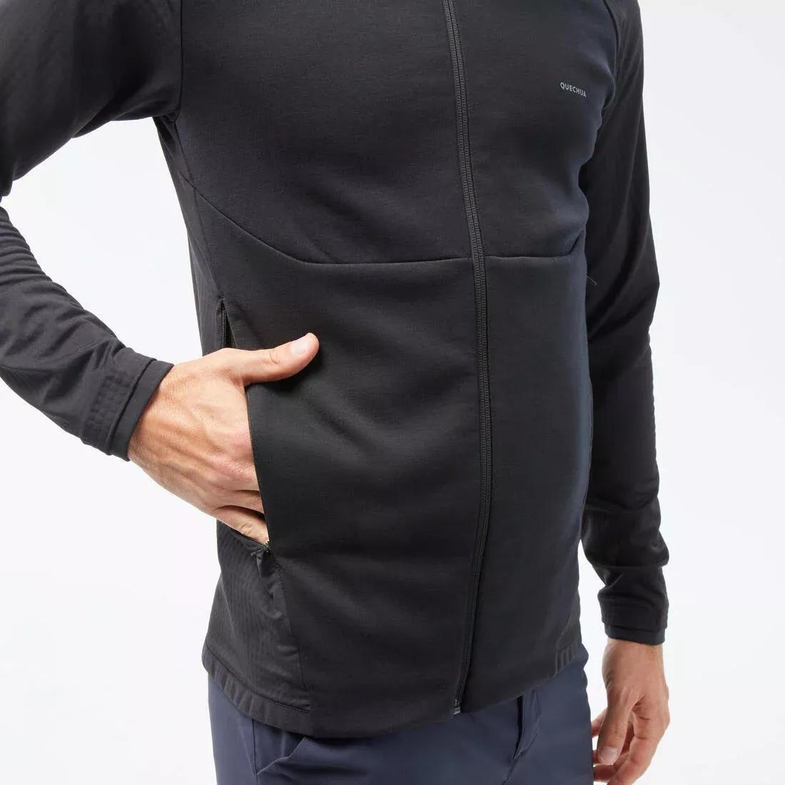 Men's Thin Fleece Jacket, Black, No Color, medium