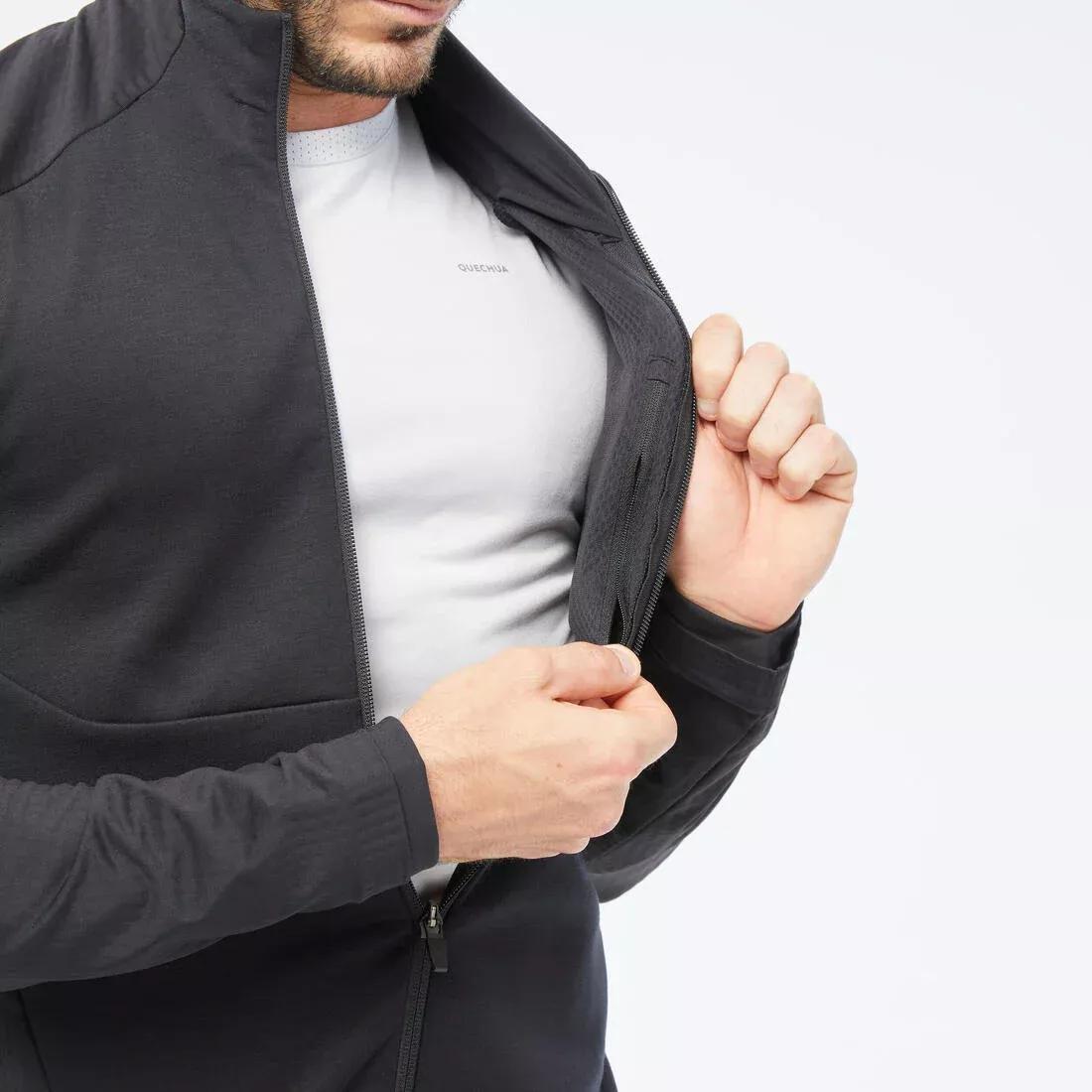 Men's Thin Fleece Jacket, Black, No Color, medium