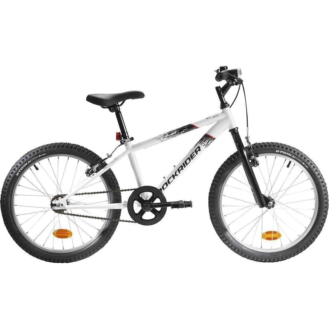 Kids Rockrider Mountain Bike, White, No Color, large image number 0