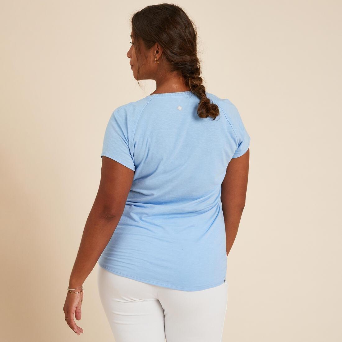 Womens Gentle Yoga T-Shirt, Blue, , large image number 3