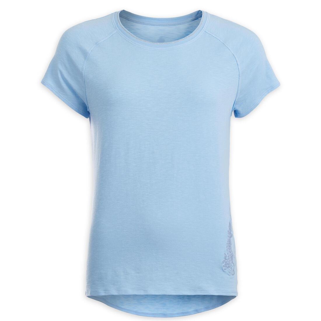 Womens Gentle Yoga T-Shirt, Blue, , large image number 4