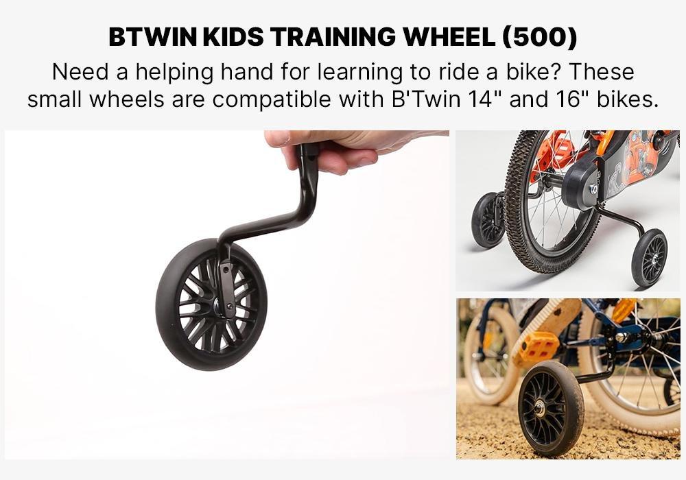 Kids Training Wheels - 500 For Btwin 14, Black, No Color, medium