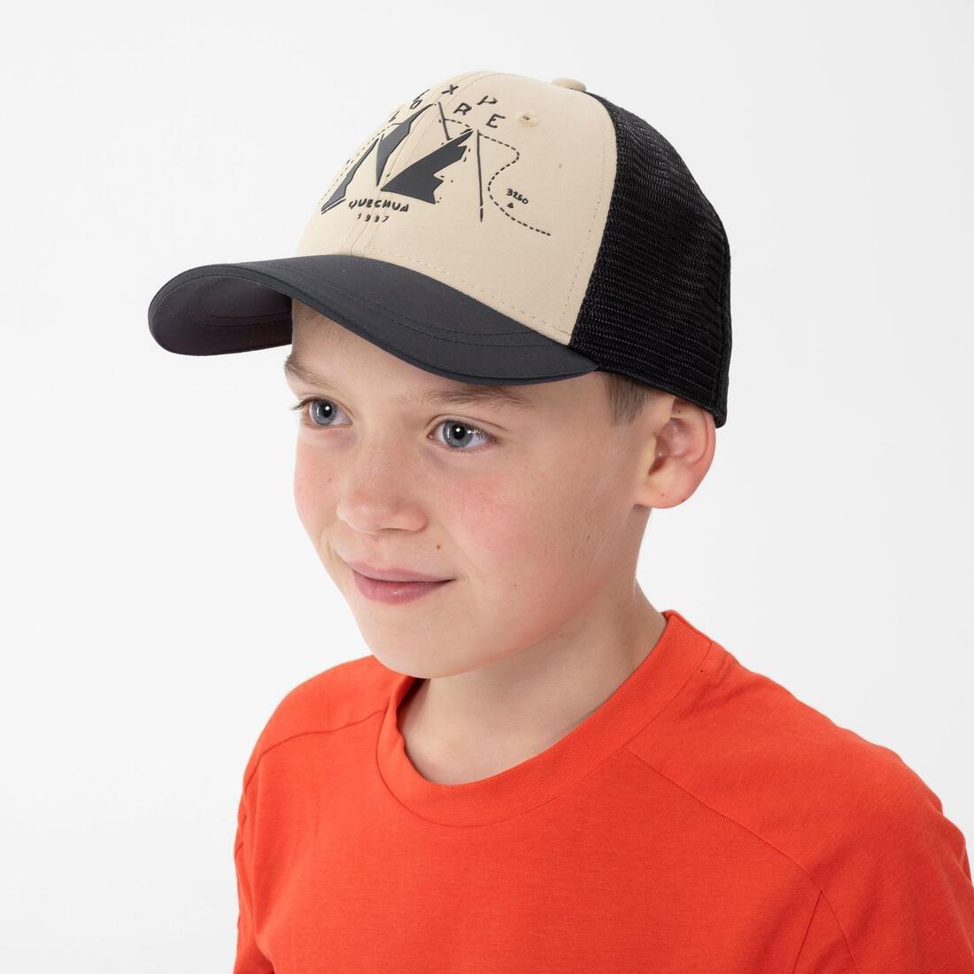 Kids Trucker Cap Mh100, Beige, No Color, large image number 3