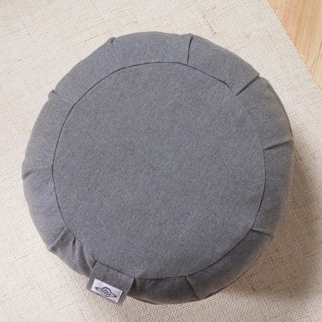 BURGUNDY PURPLE Yoga & Meditation Zafu Round Cushion, No Color, large image number 3