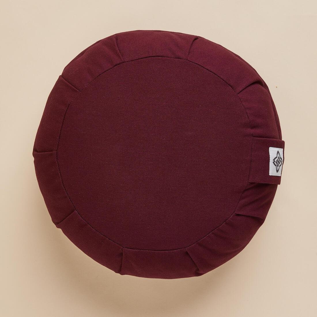 BURGUNDY PURPLE Yoga & Meditation Zafu Round Cushion, No Color, large image number 10