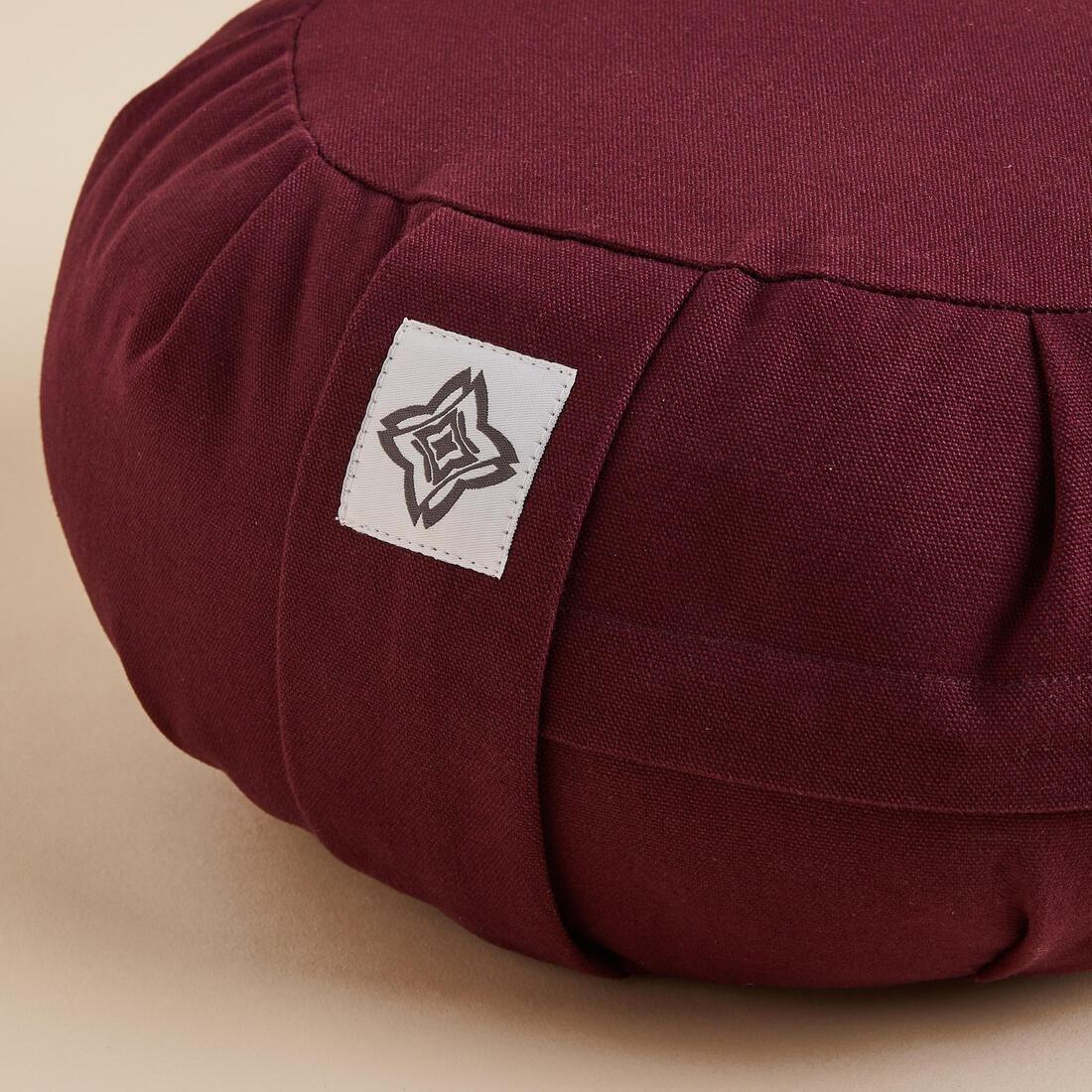 BURGUNDY PURPLE Yoga & Meditation Zafu Round Cushion, No Color, large image number 11