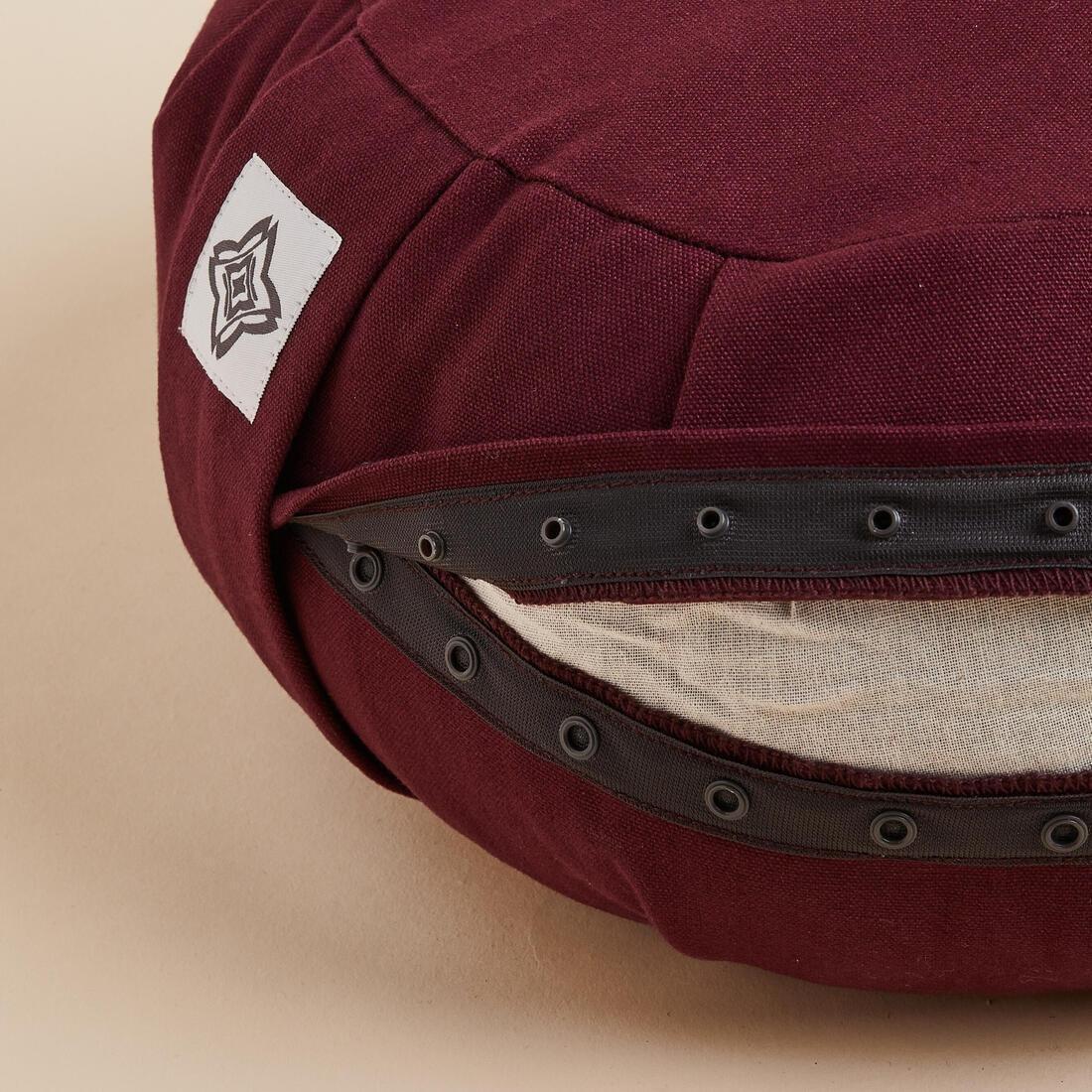 BURGUNDY PURPLE Yoga & Meditation Zafu Round Cushion, No Color, large image number 12