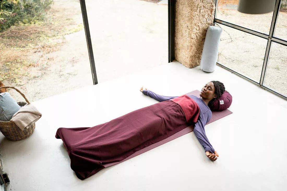 BURGUNDY PURPLE Yoga & Meditation Zafu Round Cushion, No Color, large image number 14