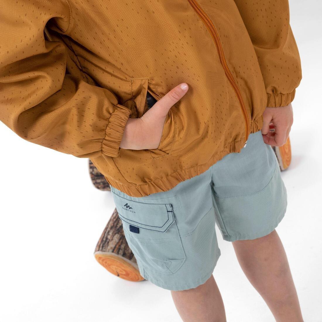 Kids Unisex Hiking Waterproof Jacket - Mh500 2-6 Years, Beige, , large image number 4
