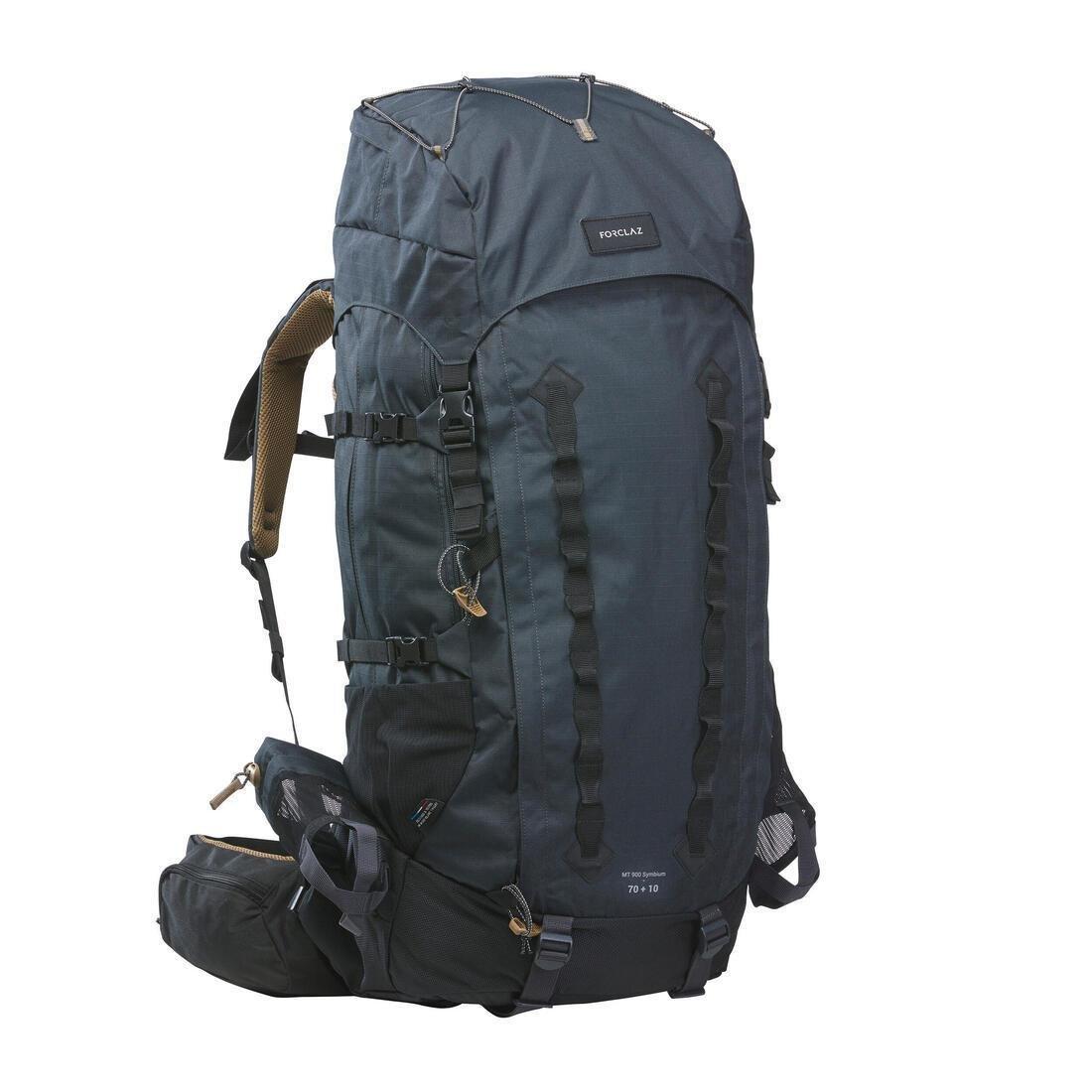 Mens Trekking Backpack - 70+10 L Mt900 Symbium, Grey, No Color, large image number 7