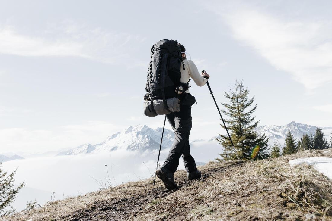 Mens Trekking Backpack - 70+10 L Mt900 Symbium, Grey, No Color, large image number 8