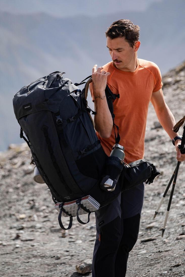 Mens Trekking Backpack - 70+10 L Mt900 Symbium, Grey, No Color, large image number 10