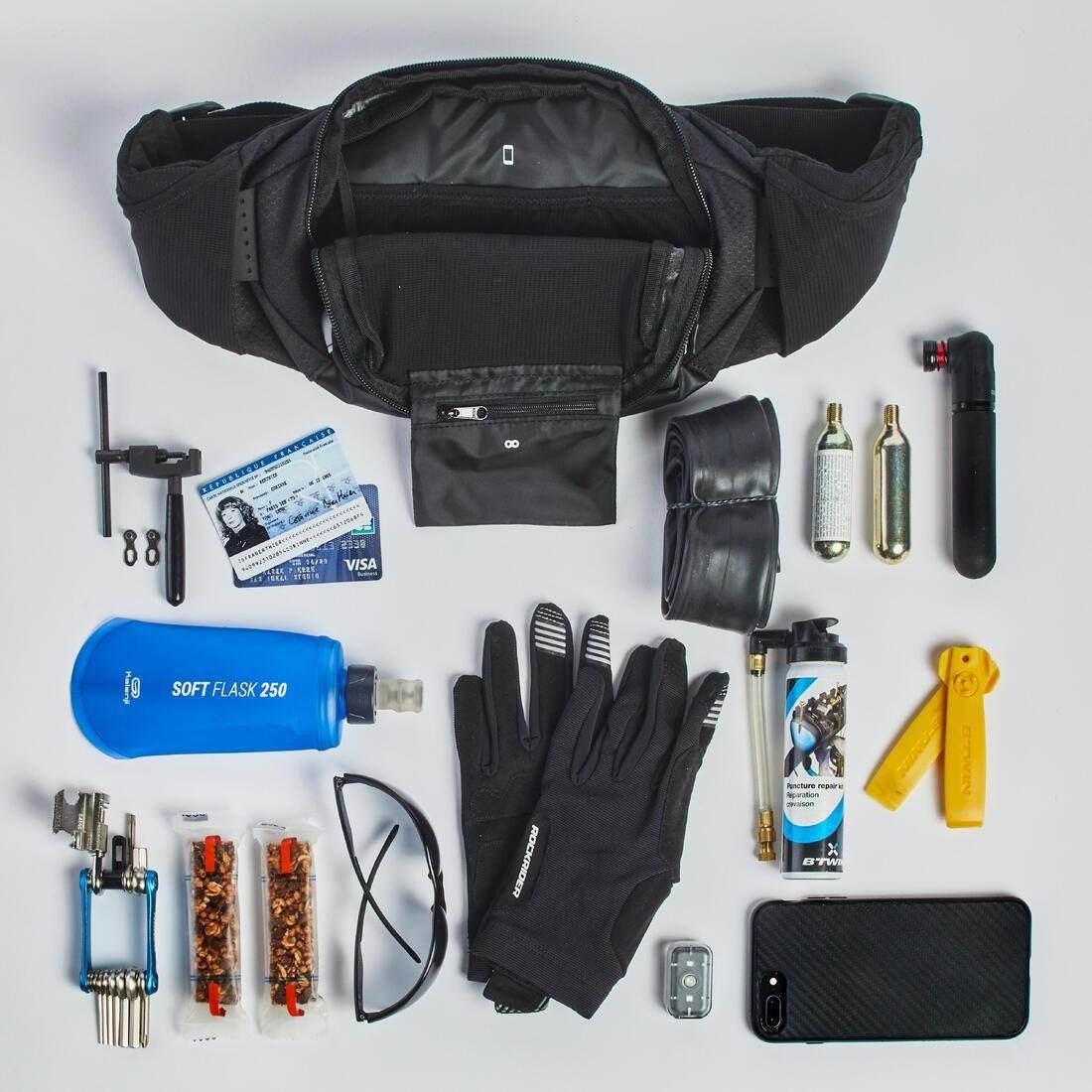 2L / 0.25L Mountain Biking Hydration Waist Pack Feel, Black, No Color, large image number 2